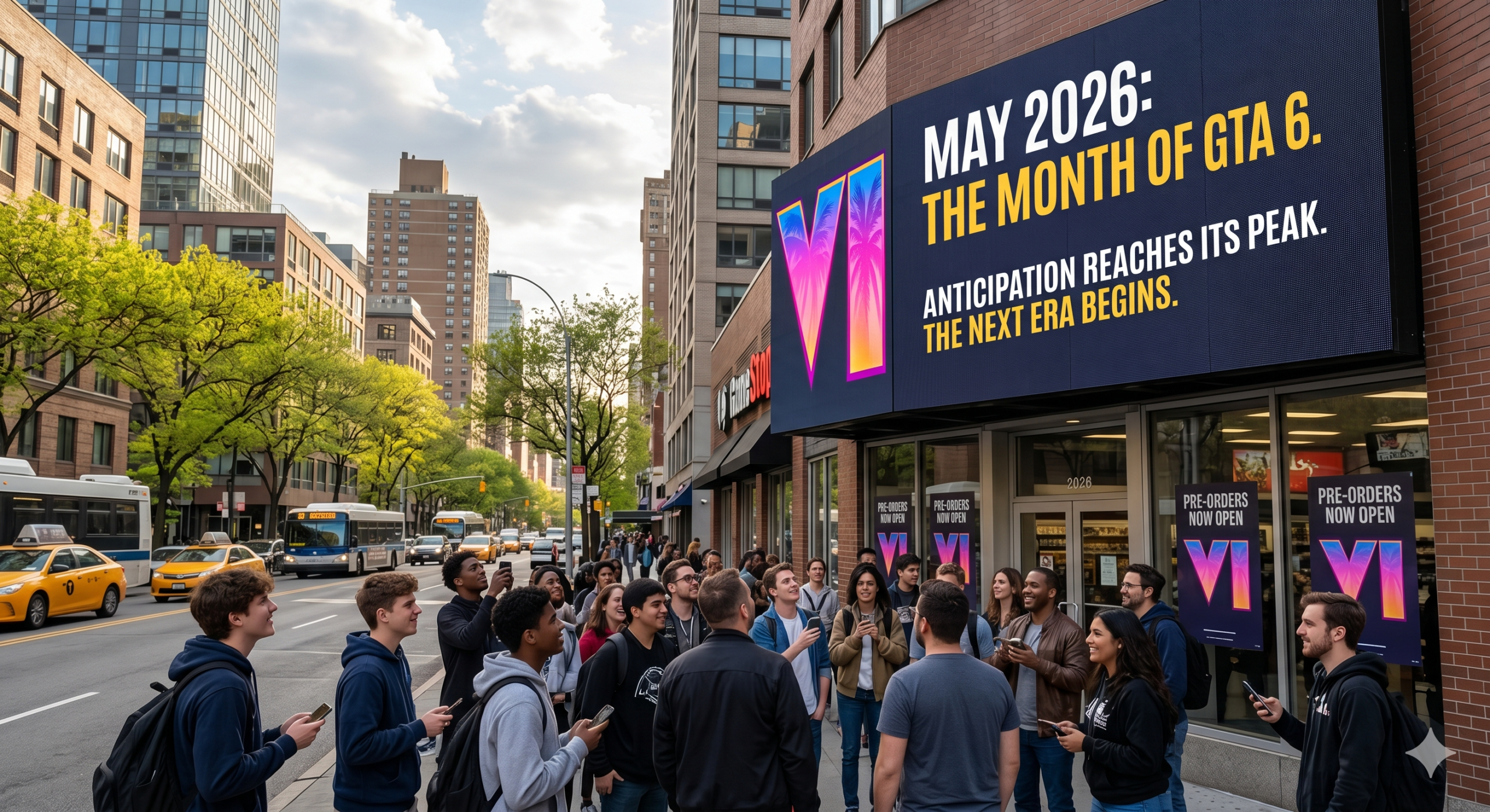 GTA 6 Trailer 3 - Gaming monitor displaying anticipation for the GTA 6 new trailer May 2026 gameplay reveal